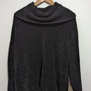Joe Fresh Cowl Neck Knit Black Sweater Women's XL